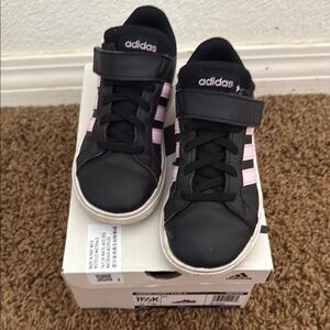 Adidas Black and Pink Sneakers with Classic Design